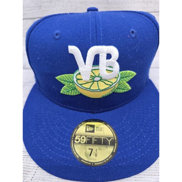 Vintage Vero Beach Dodgers Minor League Fitted New Era Hat Size 7 1/8 100% Wool - Picture 3 of 8